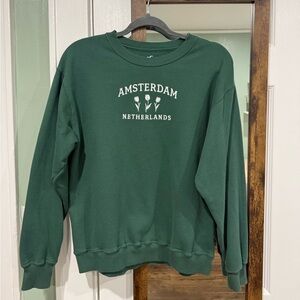 Hollister Oversized Crewneck Sweatshirt - green